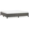 vidaXL Cadre de lit sans matelas gris fonc&eacute; 200x200 cm velours
