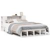 vidaXL Lit biblioth&egrave;que sans matelas blanc 140x200 cm bois massif