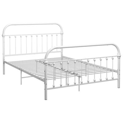 vidaXL Cadre de lit sans matelas blanc métal 120x200 cm