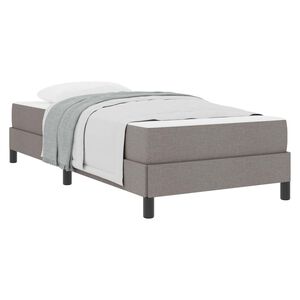 vidaXL Lit &agrave; ressorts avec matelas Taupe 80 x 200 cm tissu