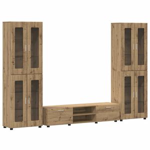 vidaXL Ensemble meuble TV FLORIN 3 pc 150 x 39 x 30 cm Ch&ecirc;ne artisanal