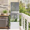 vidaXL &Eacute;cran de confidentialit&eacute; de jardin Floral Argent 50 x 140 cm