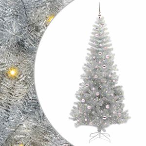 vidaXL Sapin de No&euml;l Argent 240 cm PET