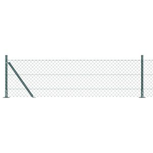 vidaXL Cl&ocirc;ture en grillage m&eacute;tallique ext&eacute;rieur avec base en b&eacute;ton
