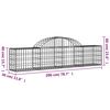 vidaXL Paniers &agrave; gabions arqu&eacute;s 8 pcs 200x30x40/60 cm Fer galvanis&eacute;