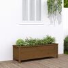 vidaXL Lit sur&eacute;lev&eacute; de jardin brun miel 119,5x40x39 cm bois pin massif