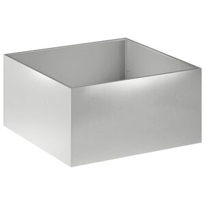 vidaXL Cache-pot de jardin Argent&eacute; 100 x 100 x 40 cm Acier inoxydable