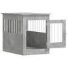 vidaXL Meuble de cage pour chiens gris b&eacute;ton 55x80x68 cm