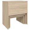 vidaXL Tables basses gigognes 3 pcs ch&ecirc;ne sonoma bois d'ing&eacute;nierie