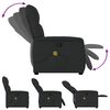 vidaXL Fauteuil de massage inclinable Noir Tissu