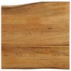 vidaXL Dessus de table 60x60x2,5 cm bord vivant bois massif manguier
