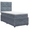 vidaXL Lit boxspring avec matelas Gris fonc&eacute; 80 x 200 cm Velours