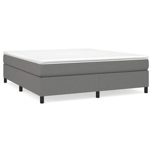 vidaXL Cadre de lit &agrave; lattes gris fonc&eacute; 160x200 cm tissu