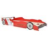 vidaXL Lit voiture de course pour enfants avec LED 90 x 200 cm Rouge