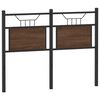 vidaXL T&ecirc;te de lit de remplacement ch&ecirc;ne marron 120 cm bois d'ing&eacute;nierie et acier