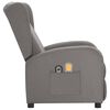 vidaXL Fauteuil &eacute;lectrique de massage Gris clair Tissu