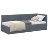 vidaXL Cadre de lit d'angle Gris fonc&eacute; 80 x 200 cm Velours