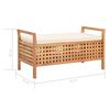 vidaXL Banc de rangement 93x49x49 cm Bois de noyer massif