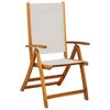 vidaXL Chaises pliables de jardin lot de 6 bois d'acacia et textil&egrave;ne