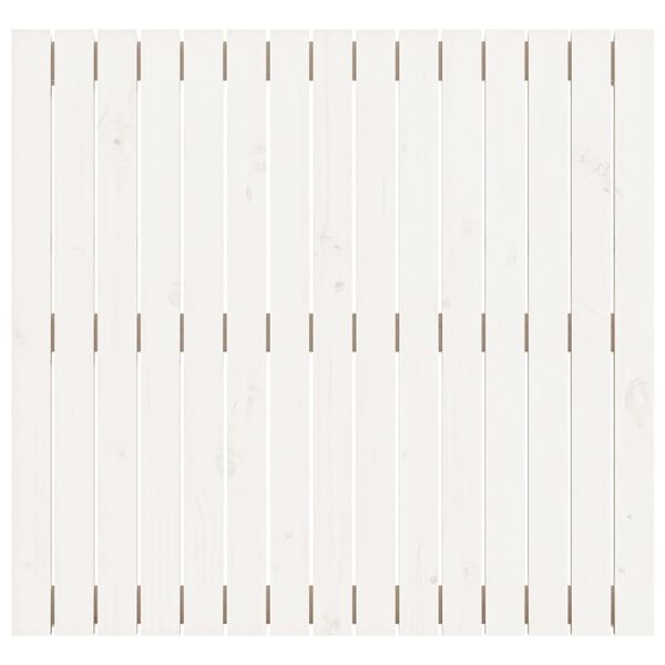 vidaXL T&ecirc;te de lit murale Blanc 95,5x3x90 cm Bois massif de pin