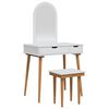 vidaXL Ensemble de Coiffeuse FAUSKE 3 pcs Blanc 76 x 50 x 143 cm
