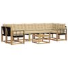 vidaXL Ensemble de canap&eacute;s d'ext&eacute;rieur 8 pc Blanc et Beige