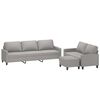 vidaXL Ensemble de canap&eacute;s 3 pcs avec coussins Gris clair Tissu