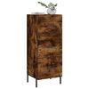 vidaXL Buffet Ch&ecirc;ne fum&eacute; 34,5x34x90 cm Bois d'ing&eacute;nierie