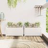 vidaXL Jardini&egrave;res 2 pcs blanc bois de pin massif