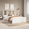vidaXL Lit biblioth&egrave;que sans matelas blanc 120x190 cm bois pin massif