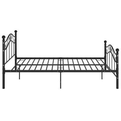 vidaXL Cadre de lit sans matelas noir métal 120x200 cm