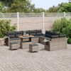 vidaXL Ensemble de canap&eacute; de jardin 13 pcs Gris polyrotin