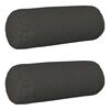 vidaXL Housse de coussin 2 pcs HEERLEN Gris fonc&eacute; &Oslash; 15 x 40 cm