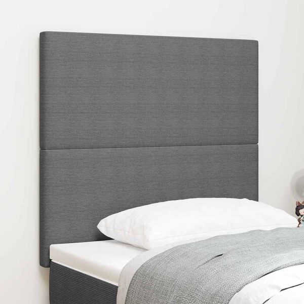 vidaXL T&ecirc;te de lit LED avec t&ecirc;te de lit Gris clair 100 cm Polyester