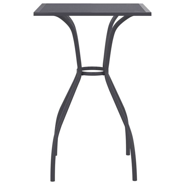 vidaXL Table de jardin anthracite 50x50x72 cm treillis d'acier