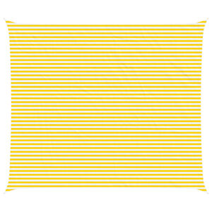 vidaXL Voile d'ombre Jaune et blanc 7 x 6 m 100 % polyester Oxford