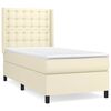 vidaXL Sommier &agrave; lattes de lit avec matelas Cr&egrave;me 80x200 cm Similicuir