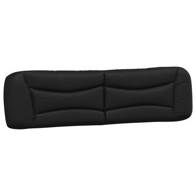 vidaXL Cadre de lit avec tête de lit Noir 200x200 cm Similicuir