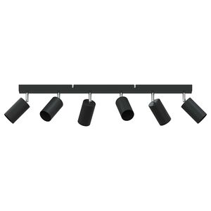 vidaXL Spot de plafond avec des projecteurs Noir 73 x 6 x 16 cm M&eacute;tal