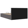 vidaXL Cadre de lit à rangement avec LED gris similicuir 120x200 cm