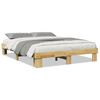 vidaXL Cadre de lit sans matelas 160x200 cm bois massif de ch&ecirc;ne