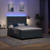vidaXL Lit &agrave; ressorts avec matelas Gris fonc&eacute; 160 x 200 cm Velours
