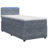 vidaXL Lit boxspring avec matelas Gris fonc&eacute; 80 x 200 cm Velours