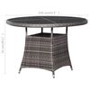 vidaXL Table de jardin gris &Oslash;110x74 cm r&eacute;sine tress&eacute;e