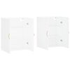 vidaXL Armoires murales 2 pcs blanc 69,5x34x90 cm