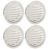 vidaXL Couvre-vent Air 4 pi&egrave;ces Argent 125 mm Acier inoxydable