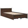 vidaXL Cadre de lit avec tiroirs sans matelas ch&ecirc;ne marron 75x190 cm