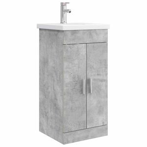 vidaXL Meuble de salle de bain avec &eacute;vier Gris b&eacute;ton 42 x 40 x 84,5 cm