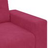 vidaXL Ensemble de Canap&eacute;s 3 pcs Rouge Vent 221 x 80 x 80 cm Velours