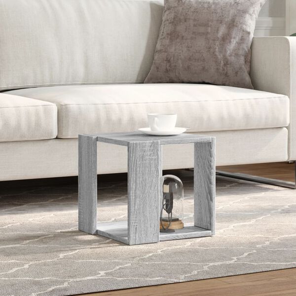 vidaXL Table basse sonoma gris 32x32x30 cm bois d'ingénierie